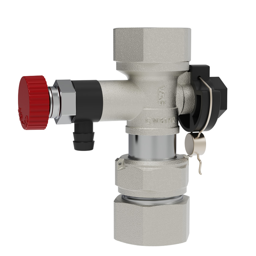 Кран-отсекатель шаровой с дренажем для подключения мембранного бака V&G VALOGIN 3/4"