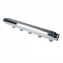 Коллектор из нержавеющей стали с межосевым расстоянием выходов 100 мм, 1 1/2"х 7 вых. 3/4" нар.р.