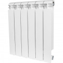 Радиатор STOUT ALPHA 500 6 секций, алюминиевый, боковое подключение (белый RAL 9016)