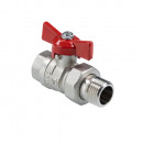 Кран шаровой VALTEC «СТАНДАРТ» никелированный (ГОСТ) c полусгоном, 1/2" PN40