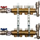 Распределительный коллектор из латуни без расходомеров 4 вых.