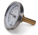 Термометр аксиальный MVI, биметаллический, диапазон показаний от 0°C до 120°C, диаметр корпуса 63 мм, погружной, подключение G1/2