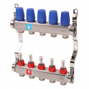 Коллектор из нержавеющей стали в сборе с расходомерами, 5 выходов