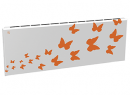 Дизайн-радиатор Lully коллекция Бабочки 1120/450/115 (цвет оранжевый) боковое подключение с термостатикой