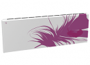 Дизайн-радиатор Lully коллекция Перо 1120/450/115 (цвет фиолетовый) боковое подключение с термостатикой