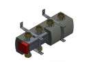 Распределительный модуль ECO 2 (НГ 1 1/2") на 5 выходов с красной вставкой и комплектом заглушек