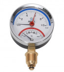 Термоманометр радиальный MVI, диапазон показаний до 10 бар, от 0°C до 120°C, диаметр корпуса 80 мм, с нижним подключением G1/2