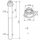 Вертикальный комплект DN80/125х1277 мм красный AZB 602/2 7719002762