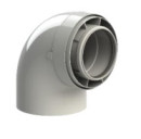 Коаксиальное колено 90°, Ø80/125 мм (аналог 7886030)