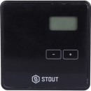 Проводной комнатный переключающий термостат Stout ST-294 v1 черный