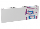 Дизайн-радиатор Lully коллекция Геометрия 1120/450/115 (цвет фиолетово-голубой) подключение в стену