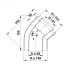 Угол коаксиальный 45˚ Ø60/100 папа/мама Termica