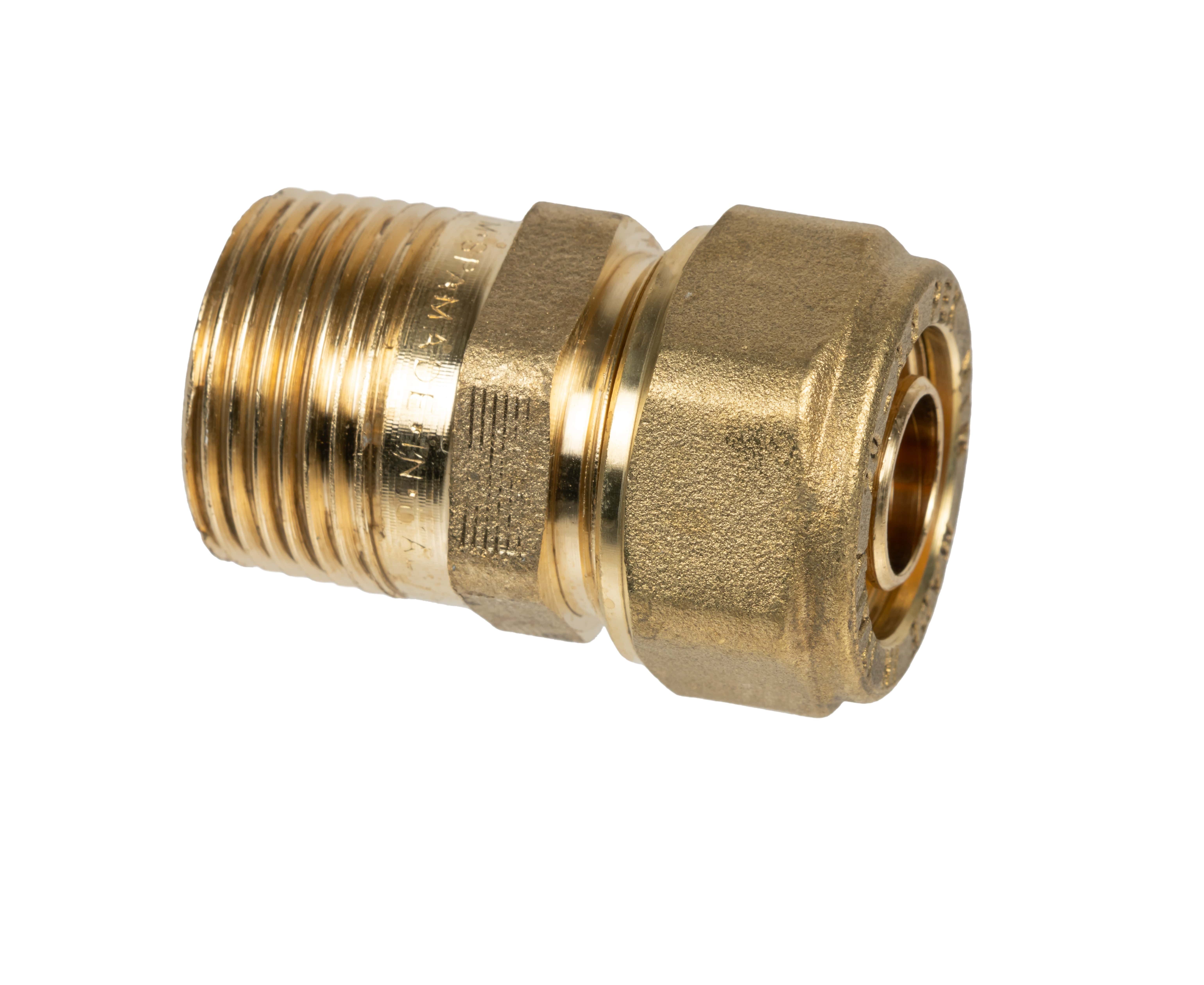 Зажимной наконечник с наружной резьбой для полимерных труб PN10 90x12,3-R3"НР '1И