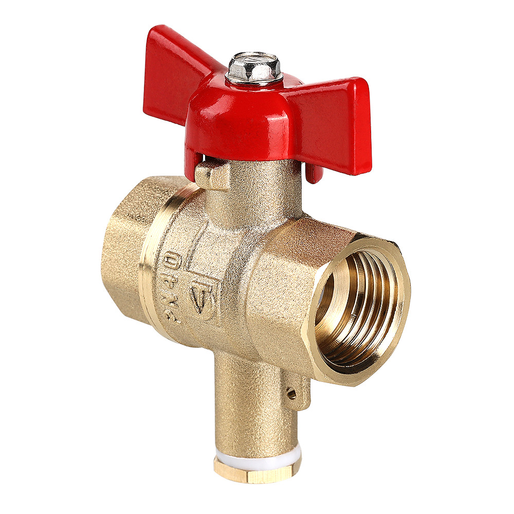 Кран шаровой VALTEC «СТАНДАРТ» без покрытия для подключения датчика температуры 1/2" (PN40)