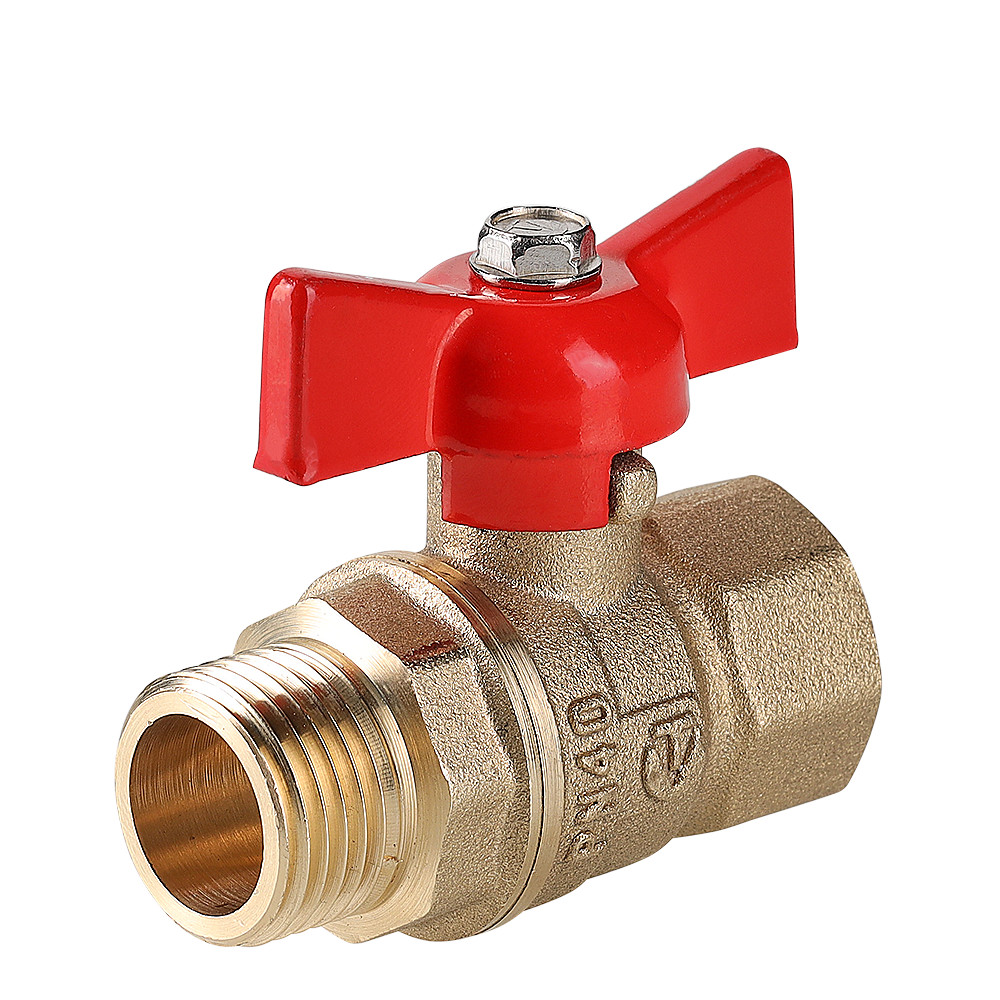 Кран шаровой VALTEC «СТАНДАРТ» без покрытия с ручкой-бабочкой и внутренней–наружной резьбой 1/2" (PN40)