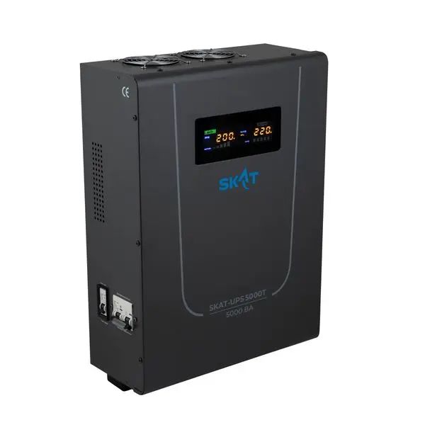 SKAT-UPS 5000T ИБП, Линейно-интерактивный, 220 В, 5000 ВА, работает от 2 внешних АКБ